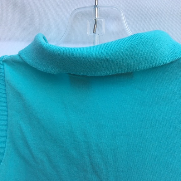 GreenDog Girl Blueish/Green Medium Sleeveless Polo - Picture 10 of 12